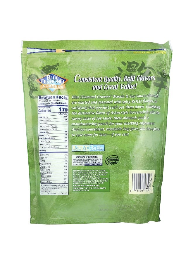 Blue Diamond Blue Diamond, Almonds, Bold, Wasabi & Soy Sauce, 25 oz (709 g)  - Image 2
