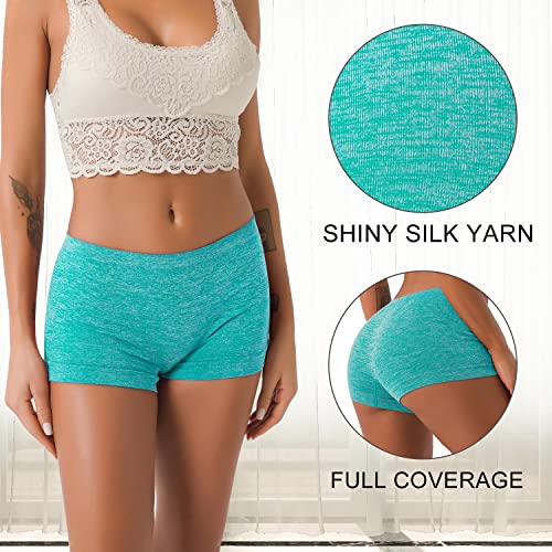 DEEP TOUCH Boy Shorts Underwear Women Ladies Boyshorts Panties Spandex Panty Workout Boxer Briefs 5-Pack - Image 4