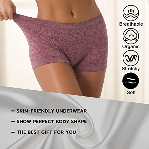 DEEP TOUCH Boy Shorts Underwear Women Ladies Boyshorts Panties Spandex Panty Workout Boxer Briefs 5-Pack - Image 3