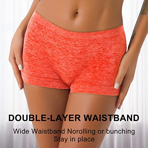 DEEP TOUCH Boy Shorts Underwear Women Ladies Boyshorts Panties Spandex Panty Workout Boxer Briefs 5-Pack - Image 2