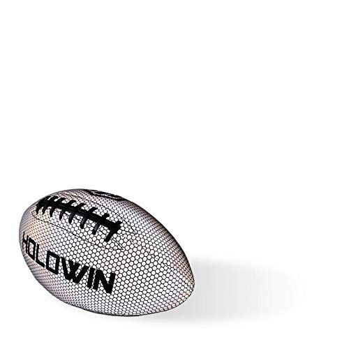 HW HOLOWIN Holographic Luminous Light Up Reflective Football for Night Games & Training, Glowing in The Dark, Great American Football (White, Official (Size 9)) - Image 4