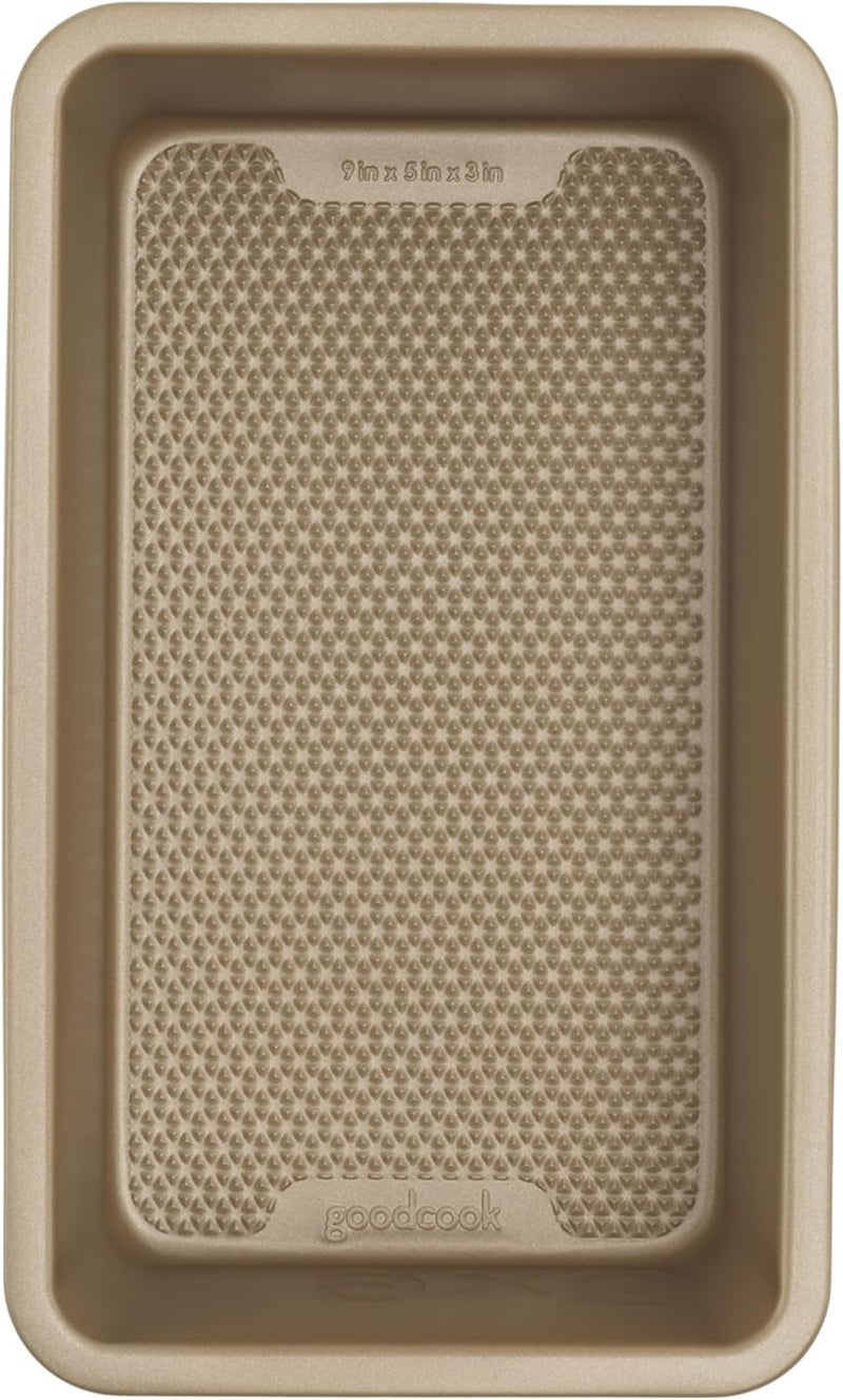 GoodCook BestBake Nonstick Textured Carbon Steel Loaf Pan, 9" x 5", Bronze - Image 1