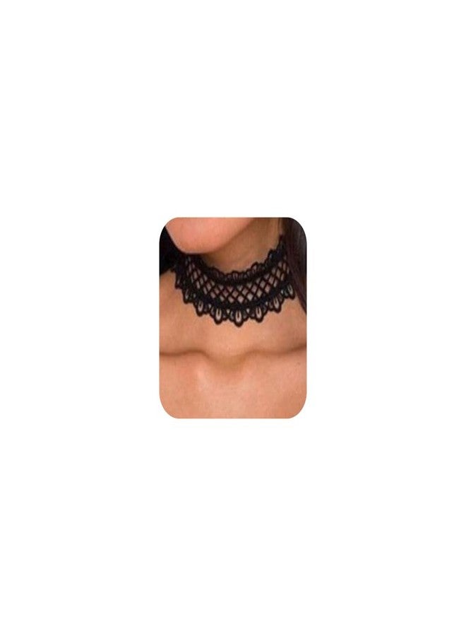 Missgrace Punk Vintage Simple Black Lace Choker Necklace for Women Bar Prom Party Short Necklace Black Chain Necklace for Women - Image 1