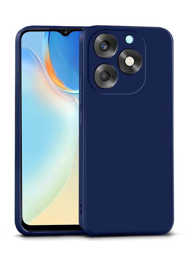 Techie غطاء خلفي أنيق من TPU سيليكون لجهاز Itel A70 بتصميم نحيف، ناعم وملمس سلس - أزرق داكن - Image 1