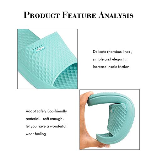 FUNKYMONKEY Womens Bathroom Shower Slippers Indoor Home Beach Non Slip Sandal (8 M US, Blue) - Image 4