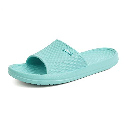 FUNKYMONKEY Womens Bathroom Shower Slippers Indoor Home Beach Non Slip Sandal (8 M US, Blue) - Image 1