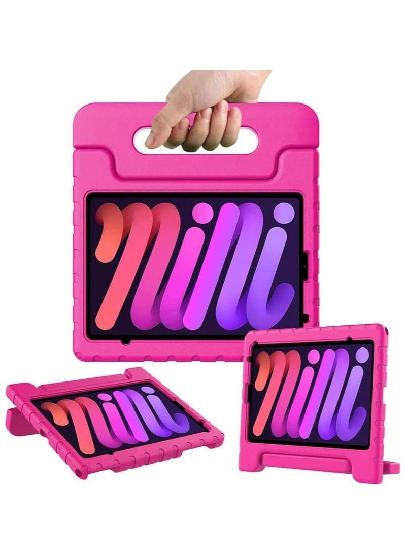 Kids Case for New iPad Mini 6th Generation 8.3 Inch 2021, iPad Mini 6 Case, Shockproof Convertible Handle Stand Protective Kids Case for iPad Mini 6 8.3 2021 (Rose Pink) - Image 1