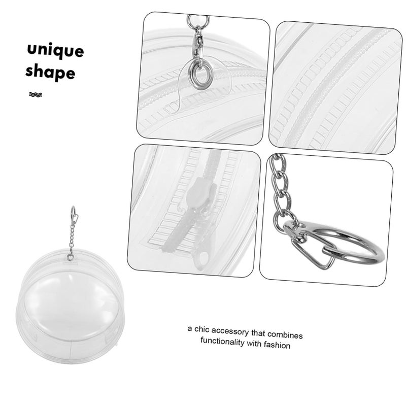 Clear Figure Display Pouch with Keychain Portable Doll Storage Bag - Image 4
