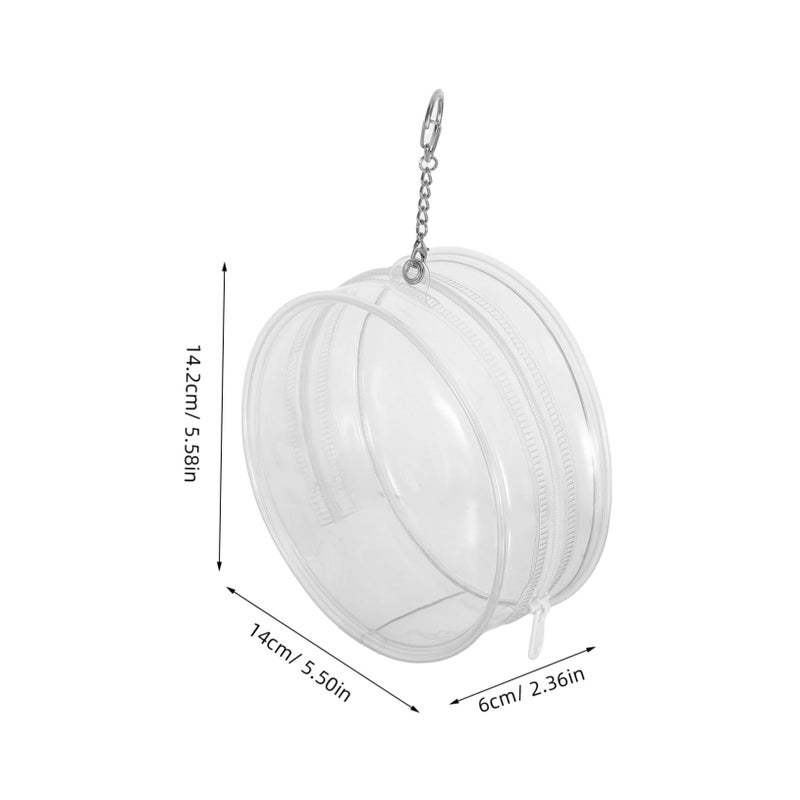 Clear Figure Display Pouch with Keychain Portable Doll Storage Bag - Image 3
