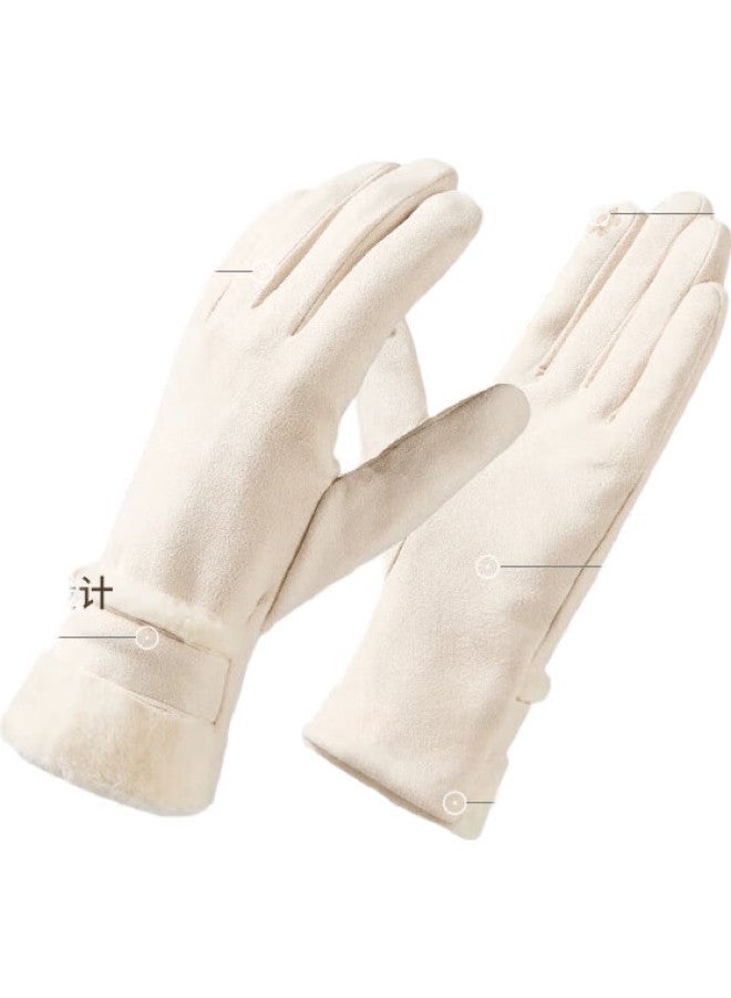 Mission Uv Warm Gloves For Women, Autumn And Winter Windproof, Cold-Proof, Frost-Proof, Fleece-Lined, For Cycling, Driving, Electric Bicycles, Touchscreen Gloves - Image 1