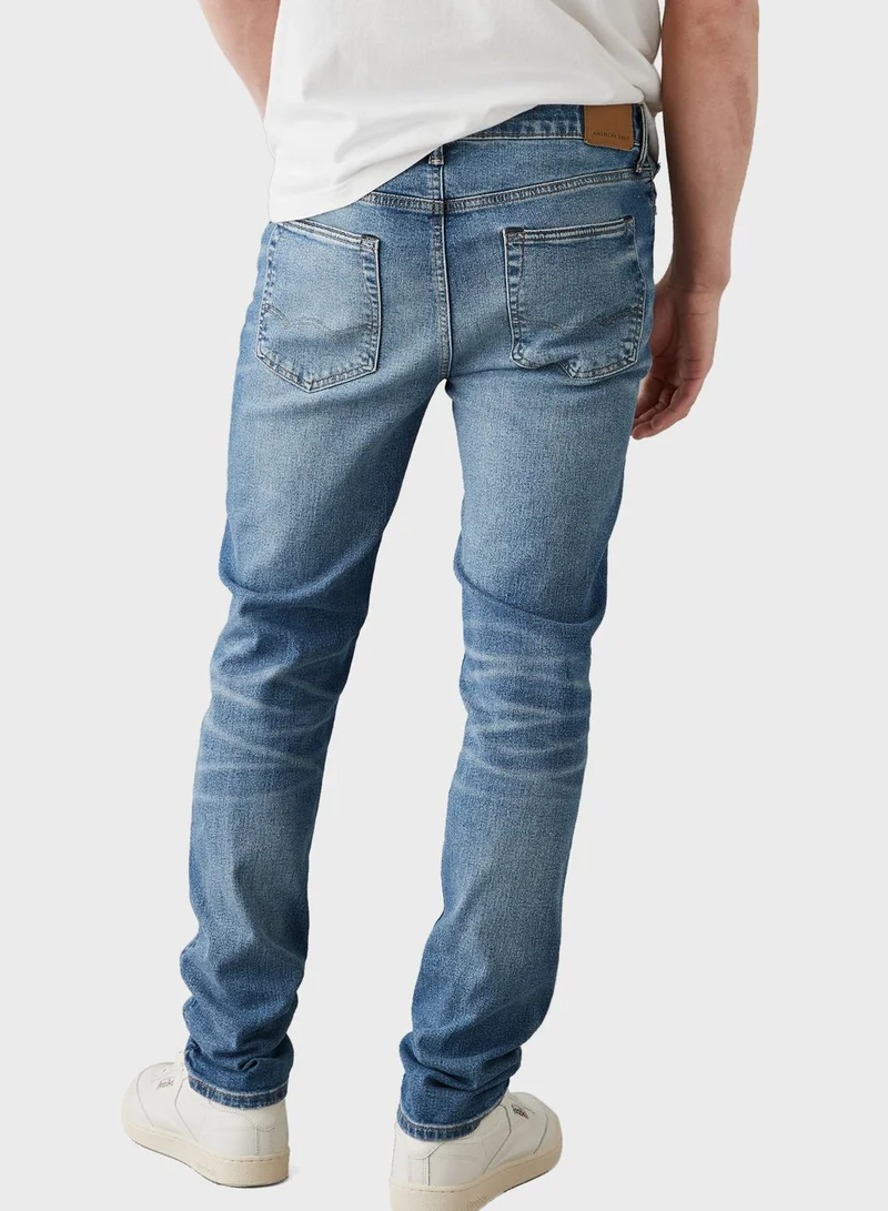 American Eagle Airflex+ Light Wash Slim Fit Jeans