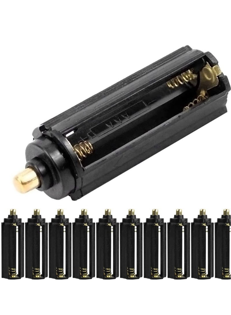 Y&D 20 PCS Black Cylindrical Battery Holder, Plastic 3 x AAA Storage Case, 1.5V Batteries to 18650 Battery, Suitable for Flashlight Torch  - Image 1