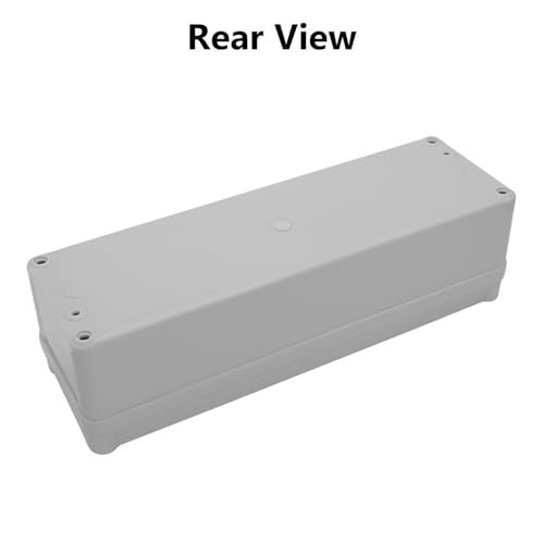 LeMotech IP67 Waterproof Junction Box ABS Plastic Project Box Dustproof Electrical Box Outdoor Enclosure for Electronics DIY Case Gray 9.8X 3.1x 2.8 inch (250x 80x 70 mm) - Image 5