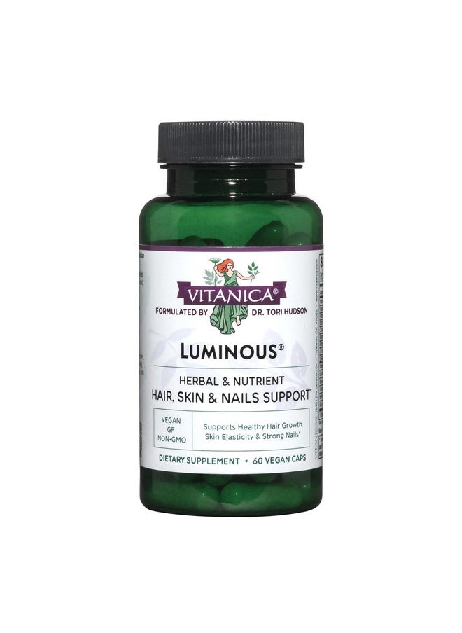 Vitanica Vitanica, Luminous, Hair, Skin and Nail Support, Vegan, 60 Capsules  - Image 1