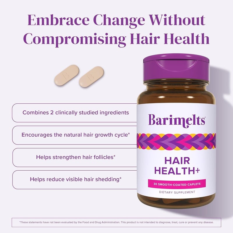 BariMelts Hair Health+ â€“ Helps Reduce Hair Thinning for GLP-1 Users or Bariatric Patients â€“ Hair Growth Supplement with Clinically Studied AnaGainâ„¢ Nu and Keratin â€“ 1-Month Supply - Image 3