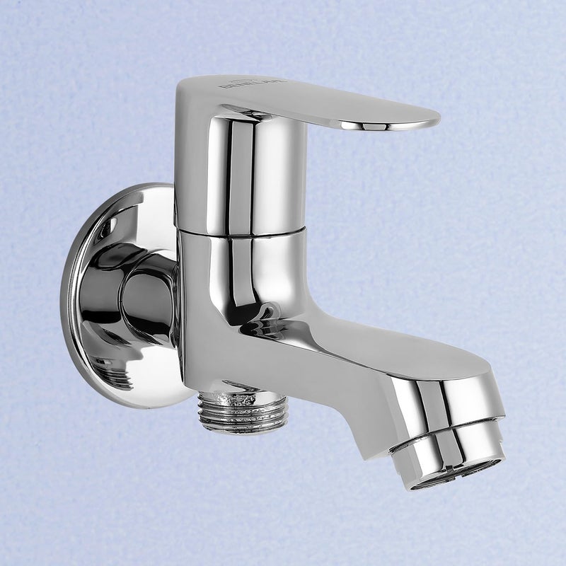 hindware Benelave by 2-in-1 Bib Tap for Bathroom | Made of Brass | Mirror-Like Chrome Polish Finish | Suitable for Bathing/Toilet Area | Volga Range | 7-Year Manufacturer Warranty - Image 1