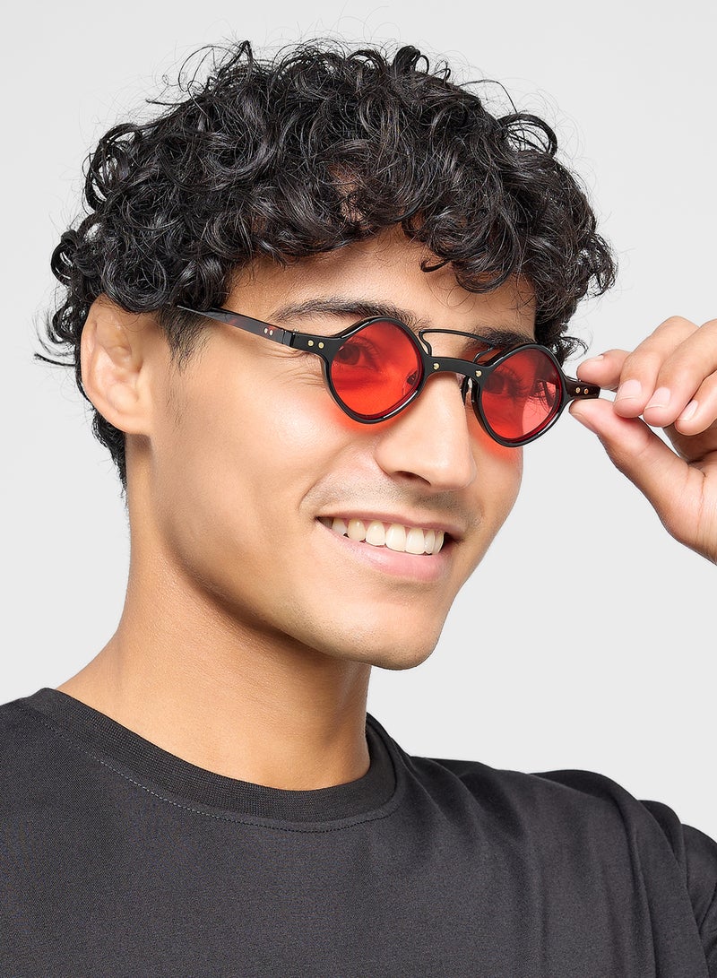 سفنتي فايف نظارات شمسية بعدسات دائرية كلاسيكية صغيرة - Image 4