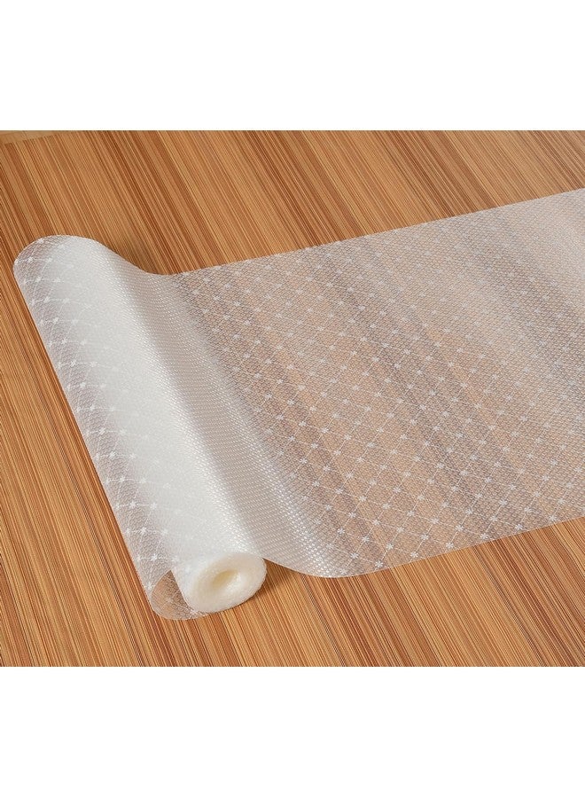 Yellow Weaves حصيرة مطبخ هندسية من PVC بألوان صفراء للرفوف / ورق بطانة الرفوف للمطابخ والخزائن / الأدراج / خزائن الملابس / الثلاجة / الطاولة (45 سم × 5 أمتار رول، نجمة بيضاء) - Image 1