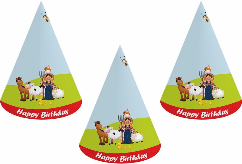Untumble Farm Animal Birthday Decoration Party Hats | Barnyard Theme Party Decoration With Hats | Pack of 10 - Image 4