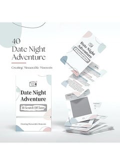 NIBEMINENT Valentines Day Gifts, 40 Date Ideas Card Games for Couples Date Night - Unique Date Deck Scratch Off Cards, Great Couple Gifts for Boyfriend- Romantic Newlywed Wedding for Him and Her  - Image 3