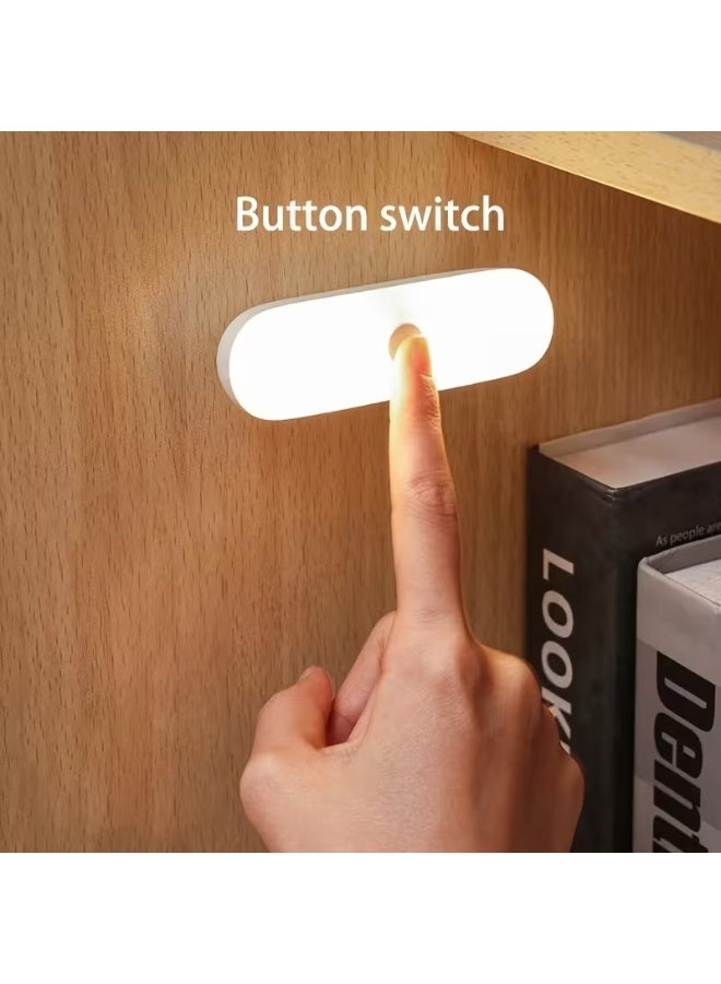 Goolsky 1pc Wall-Mounted Reading Light, Stick On Bunk Bed Lamp Dimmable Lights, Magnetic Mounted Under Cabinet Lighting Rechargeable Battery Operated, Wireless LED Closet Kitchen, Portable For Makeup Mirror - Image 1