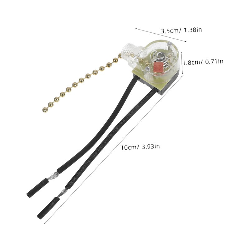 3 Pcs Golden Pull Chain Light Fixture Pendant Extenders For Ceiling Fans And Lights With Connector - Image 3
