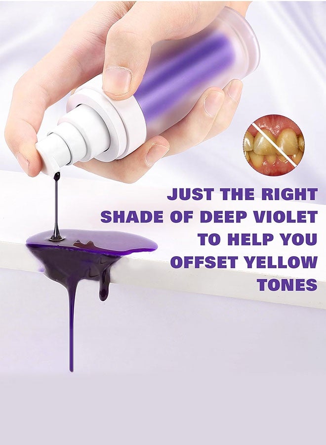 OUHOE Purple Toothpaste to Remove Tooth Stains and Change Yellow Teeth for Sensitive Teeth 30ml - Image 2