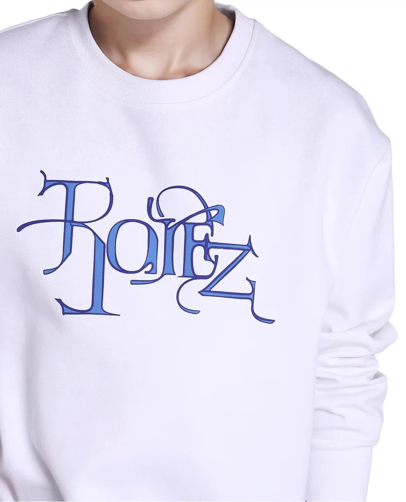 Rare Ones Rare Ones Kids Kiro White Cotton Full Sleeve Crew Neck HD Print Sweatshirt