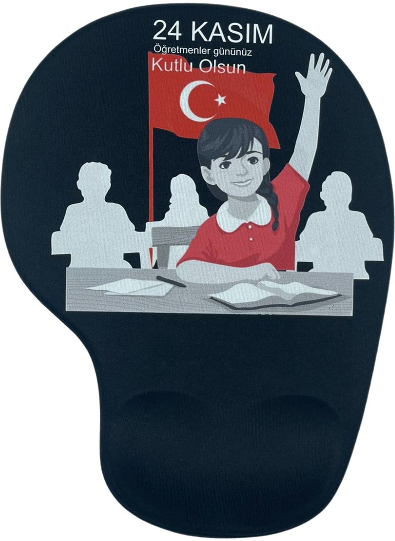 Sanus Wrist Support Teachers' Day Memory Foam Non-Slip Base Mouse Pad Black 08  - Image 2
