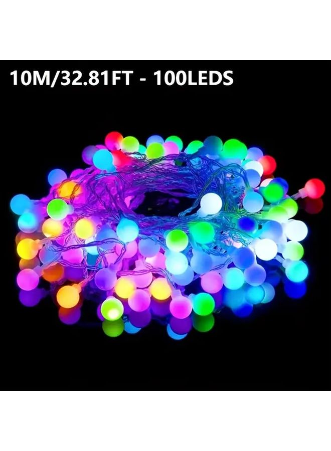 أضواء الجنّية الملونة بـ 100 مصباح LED بطول 10 أمتار لتزيين حفلات عيد الميلاد - Image 1