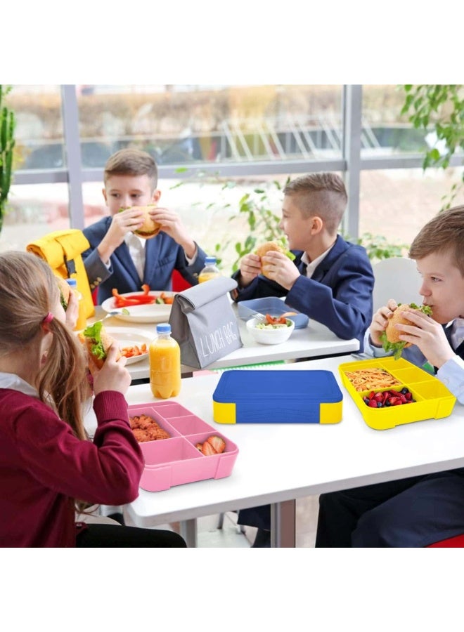 Anmi Leak-Proof Kids Bento Box with Compartments ,Lunch Box for School, Nursery & Trips (Royal Blue) - Image 5