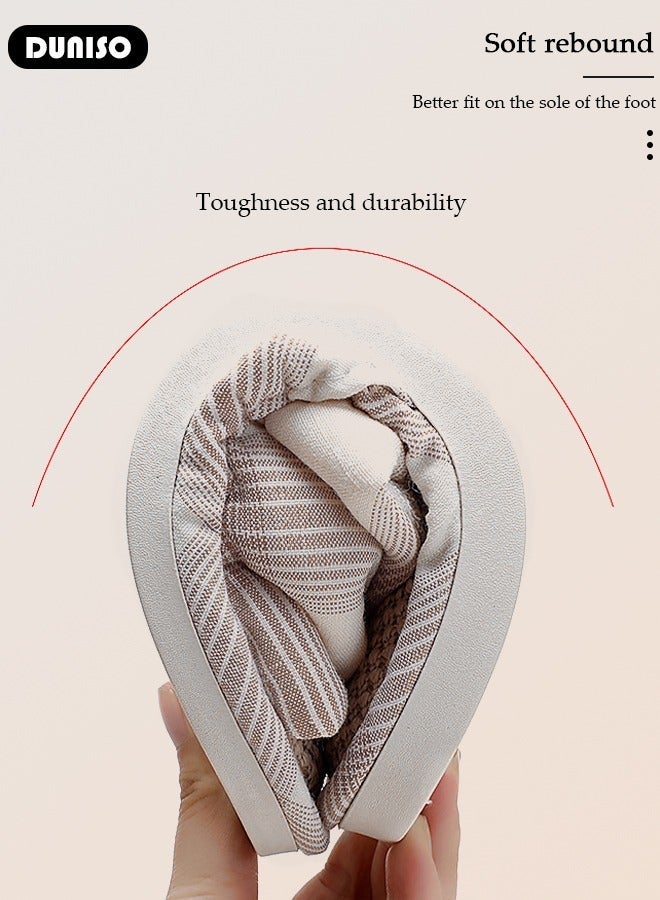 DUNISO House Slippers for Man, Cozy Bedroom Slippers with Non-Slip Soft Slippers, Open Toe Man's Slipper House Sandals for Indoor & Outdoor - Image 5