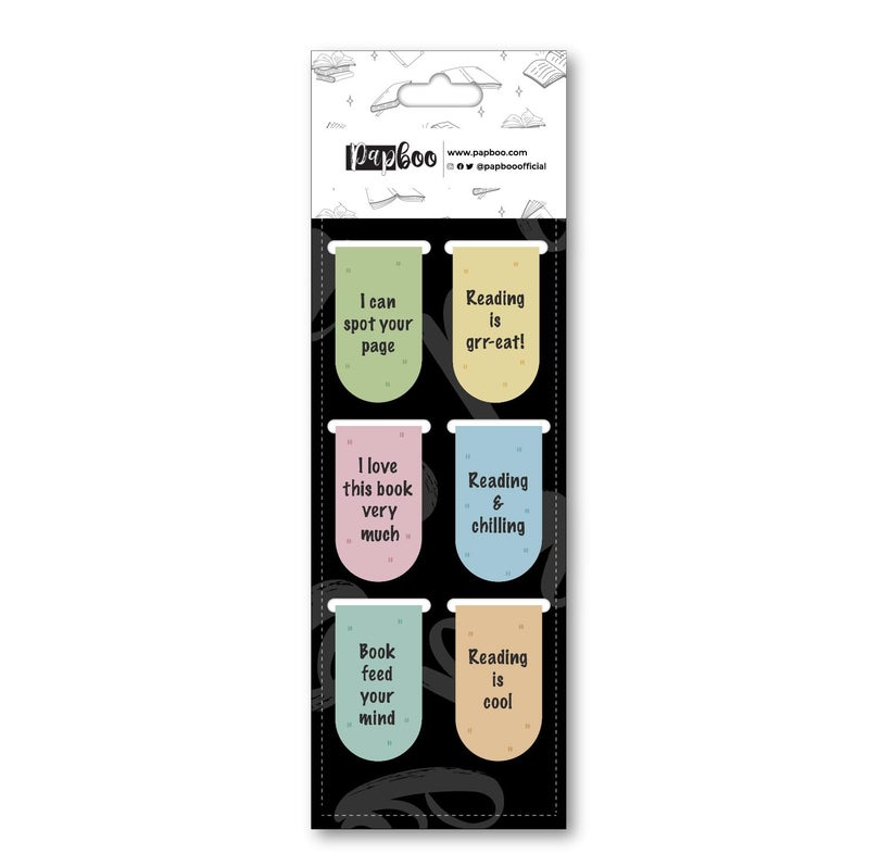 Papboo Pack of 6 Cute Animal Bookmarks,Matte Finished Gifts for Book Readers Writers,Aesthetic Bookmarks - Image 2