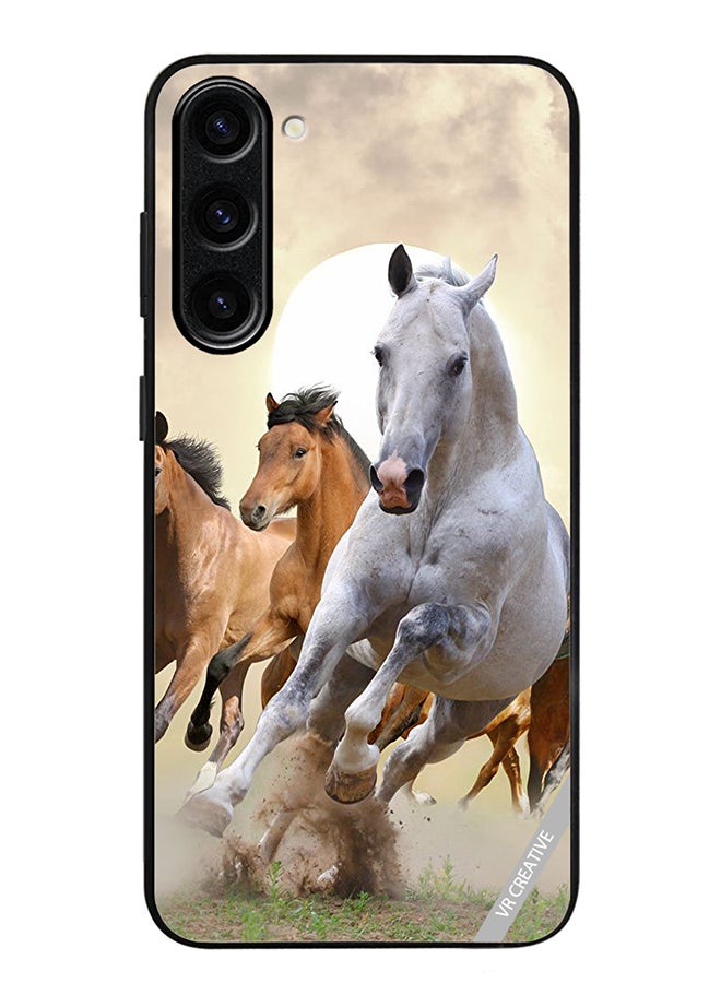 VR CREATIVE Protective Case Cover For Samsung Galaxy S24 Plus Running Horses Design Multicolour - Image 1