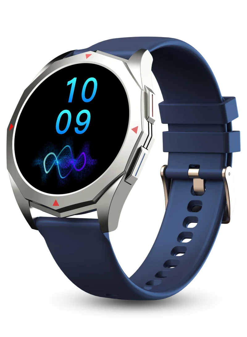 Pebble Rio 1.39" HD Display, Bluetooth Calling Full Touch Screen Smart Watch for Men & Women, Health Suite, Multiple Watch Faces, Multi Sports Modes, DIY Watch Faces, Metal Body, World Clock, Winter Blue