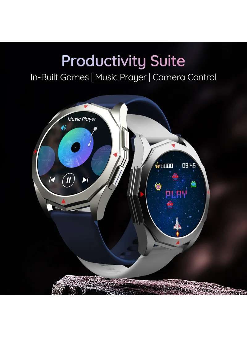 Pebble Rio 1.39" HD Display, Bluetooth Calling Full Touch Screen Smart Watch for Men & Women, Health Suite, Multiple Watch Faces, Multi Sports Modes, DIY Watch Faces, Metal Body, World Clock, Winter Blue
