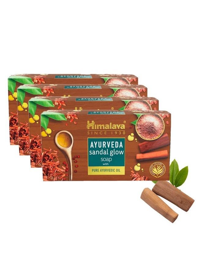 Himalaya Ayurveda Sandal Glow Soap 75 Gm (Pack Of 4 300 Gm)  - Image 1