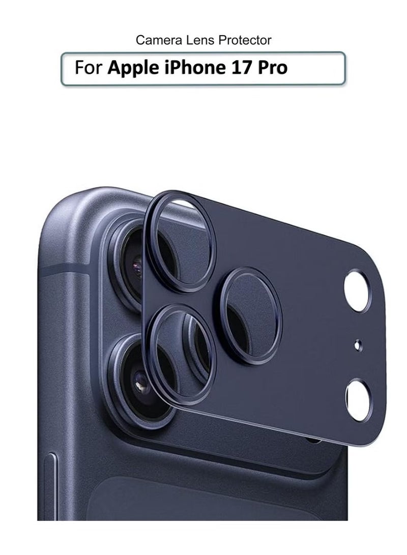 Camera protector for Apple iPhone 17 Pro - Back Camera Lens Glass Protector - 9H hardness HD clear protective glass - Lens shield/scratch-resistant camera glass protector/scratch-resistant/case compatible - Blue - Image 1