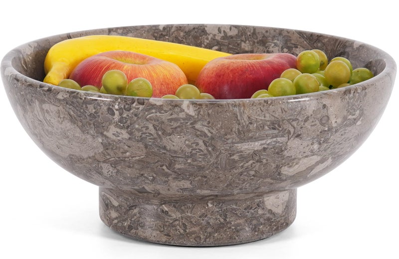 MARBLE RANGE Marble Fruit Bowl for Kitchen Counter 10 Inch Oceanic Handmade Decorative Fruit Bowls for Kitchen Countertop & Accessories, Coffee & Dining Table Centerpieces - Storage Bowl for Key, Salad & Candy - Image 1