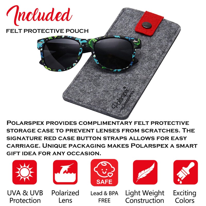 PolarSpex Toddler Sunglasses UV Protection â€“ Unbreakable Kids Polarized Sunglasses with Case for Boys & Girls age 2-8 - Image 2