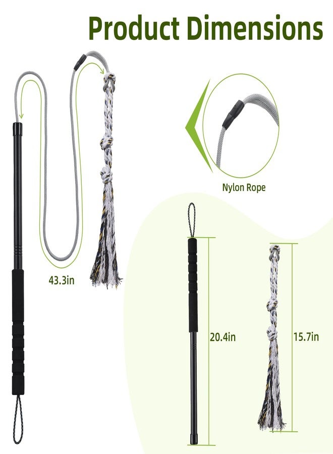 TwinkleTool Flirt Pole for Dogs Interactive Dog Toys Durable Heavy Duty Dog Flirt Pole Suitable for Small and Medium Dogs Great Exercise and Training Tool Multifunction Dog Enrichment Toys - Image 3