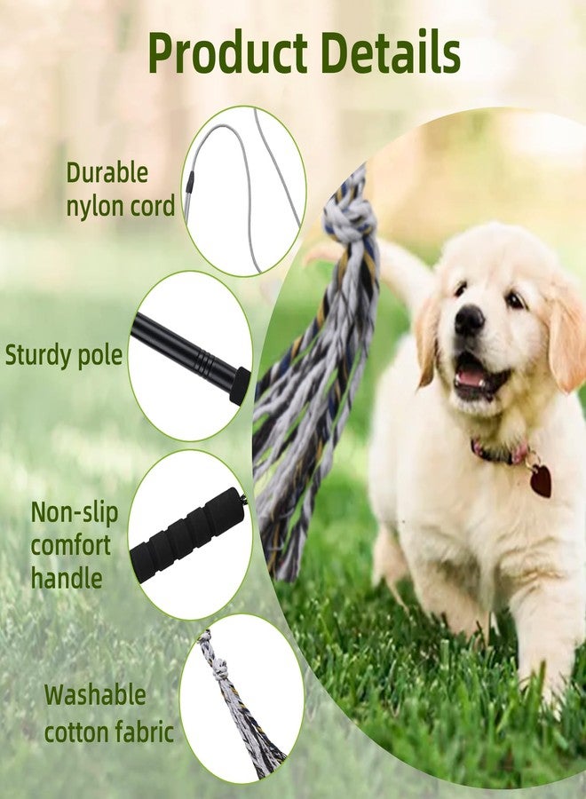 TwinkleTool Flirt Pole for Dogs Interactive Dog Toys Durable Heavy Duty Dog Flirt Pole Suitable for Small and Medium Dogs Great Exercise and Training Tool Multifunction Dog Enrichment Toys - Image 2