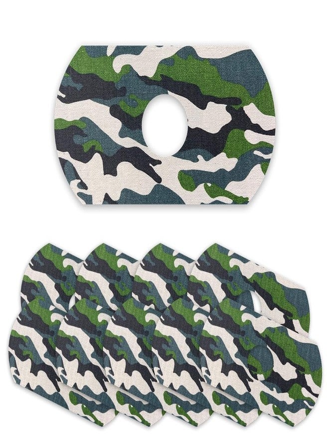 Rockadex Adhesive Patches - Compatible for Freestyle Libre Sensor 3, Custom-Designed Freestyle Libre Patches, Diabetic Supplies Mix 10 Pack (Green Camo, Rectangle 50mm - 2" - Image 1