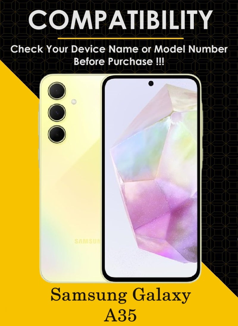 AINA 5 Pieces Tempered Glass Screen Protector 5D Designed For Samsung Galaxy A35 Full Glue Edge to Edge Full Screen Coverage And Bubble Free - Image 3