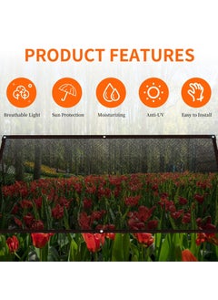 SYOSI Shade Cloth 90% 3 x 4 M Sun Shade Net with Grommets UV-Blocking Net for Plants Cover Greenhouse Barn Flowers Patio Lawn Outdoor  - Image 5