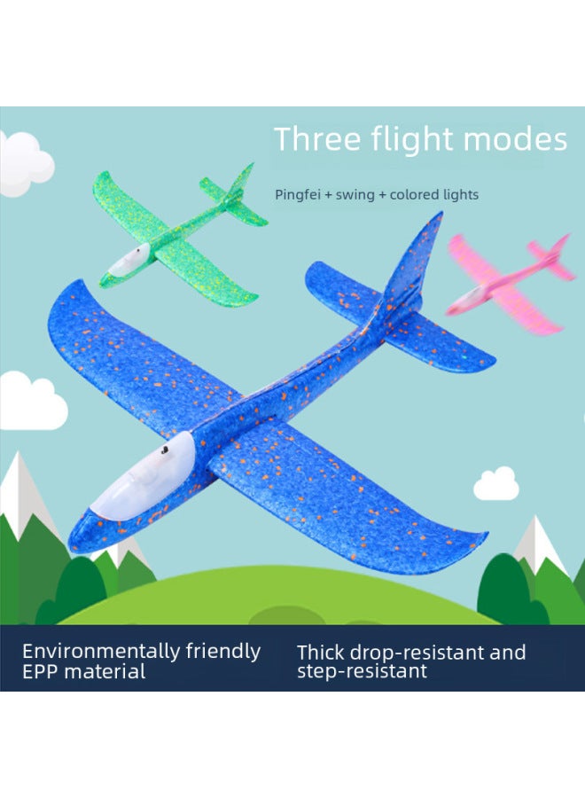 Hand Throwing Foam Plane Toy With Light Swing Electric Glider Children Throwing Simulation Aviation Model Stall-Color:Orange-head Glowing EPP Foam Hand-tossed Aircraft - Image 3