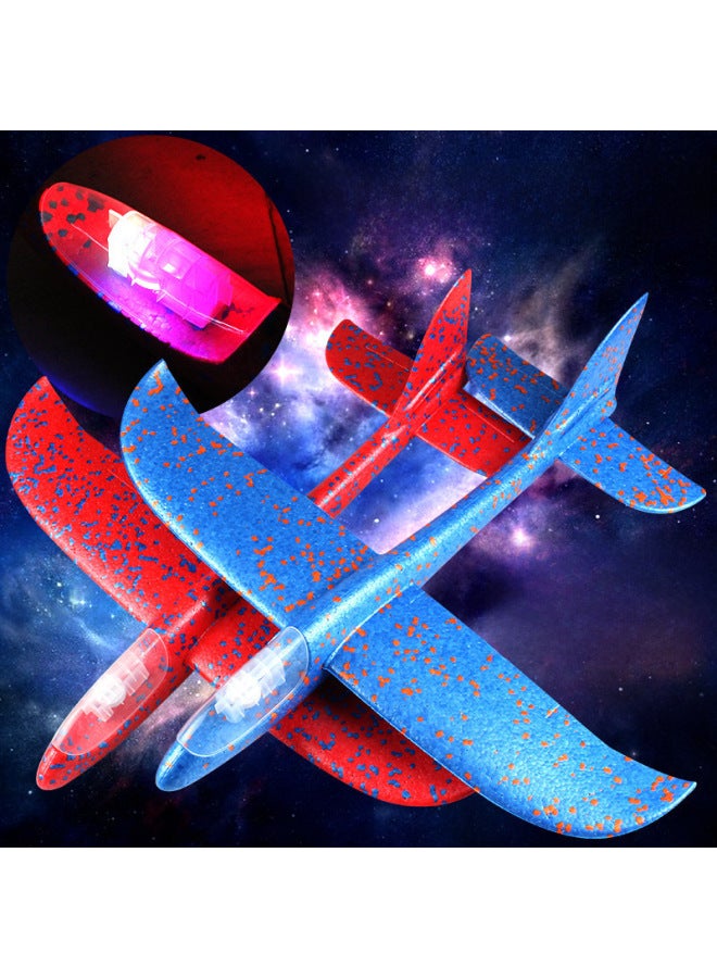 Hand Throwing Foam Plane Toy With Light Swing Electric Glider Children Throwing Simulation Aviation Model Stall-Color:Orange-head Glowing EPP Foam Hand-tossed Aircraft - Image 2