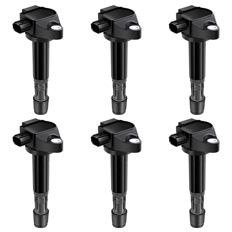 MAS Set of 6 Direct Ignition Coil Pack Compatible with Acura MDX RDX RLX TLX Honda Accord Crosstour Odyssey Passport Pilot 35L V6 Replacement for UF713 E1213 5C1881 305205G0A01