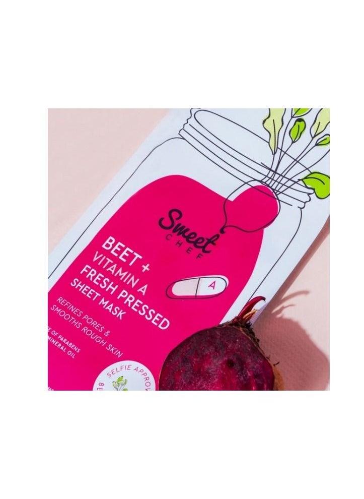 sweet chef - Beet Vitamin A Fresh Pressed Sheet Mask - Image 1