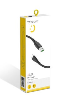 Totulife FLEX Series Cable Type-C 3.0A 1M - Black  - Image 5